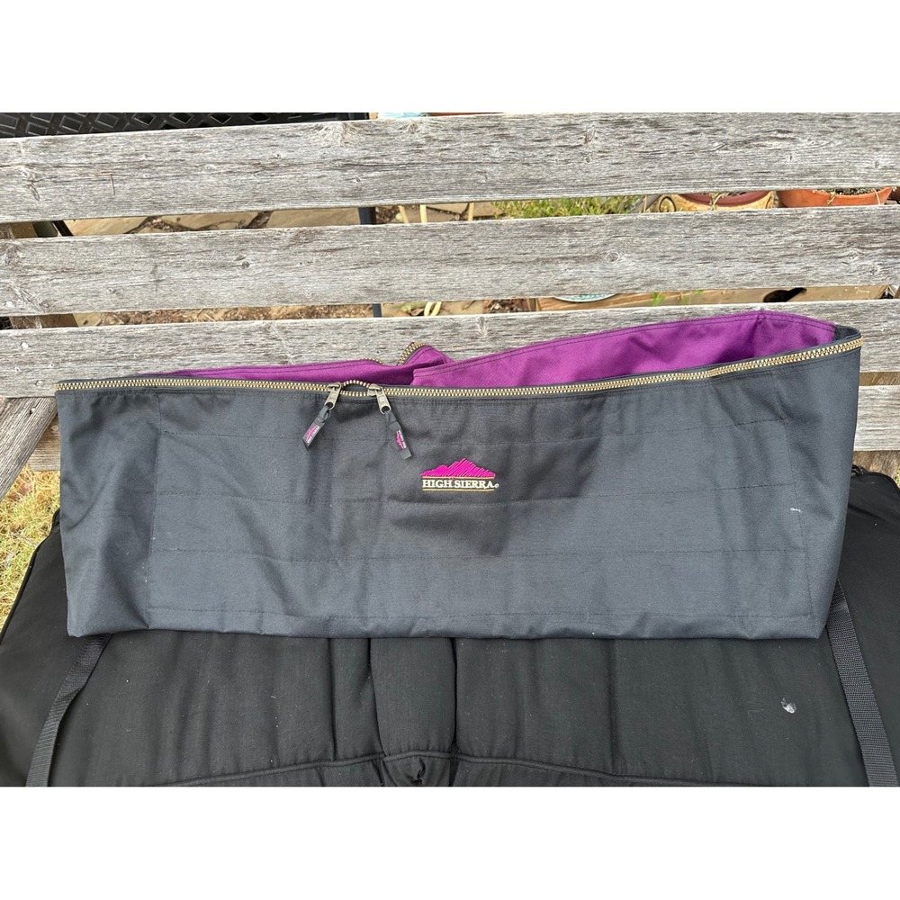 High Sierra Padded Ski Bag Black Purple Adjustable Shoulder Strap Travel Case
